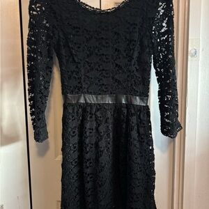 Joie Black Lace Long Sleeve Dress